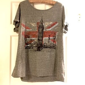 London print cutout tee